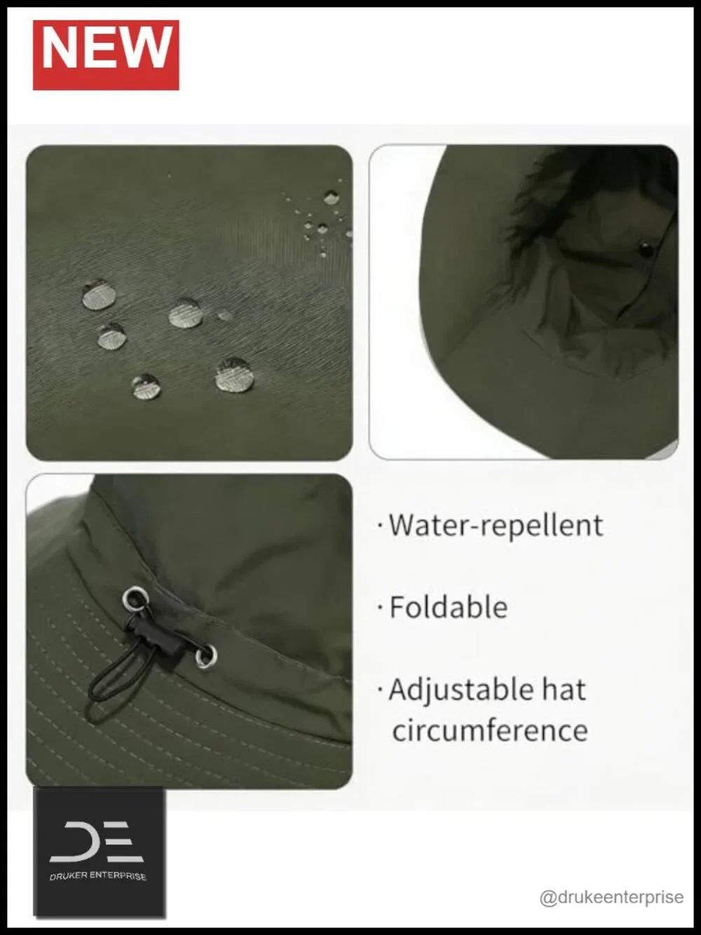 Water-Repellent Foldable Wide Brim Sun Hat for Women UPF 50+